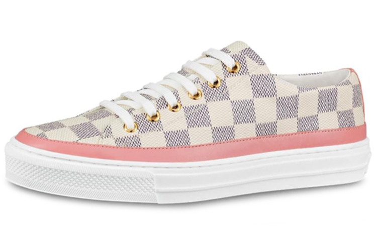 Buy (W) Louis Vuitton LV Stellar Damier Azur Baskets Basses Rose Femme 1A4XMQ