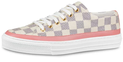 (Women) Louis Vuitton LV Stellar Damier Azur Low-Top Sports Shoes Pink 1A4XMQ (Women) Louis Vuitton LV Stellar Damier Azur Low-Top Sports Shoes Pink 1A4XMQ