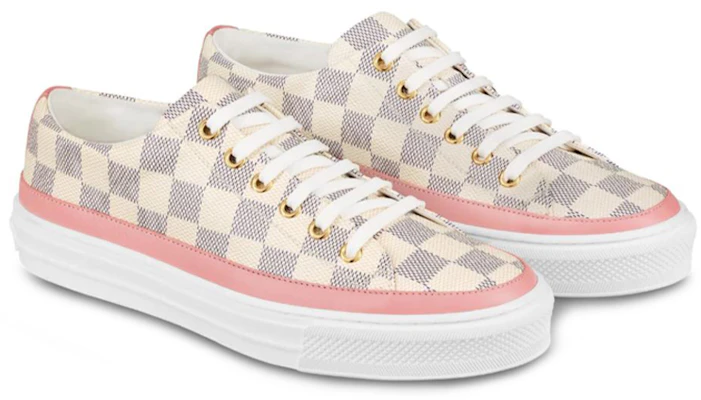 (W) Louis Vuitton LV Stellar Damier Azur Baskets Basses Rose Femme 1A4XMQ Lookbook (W) Louis Vuitton LV Stellar Damier Azur Baskets Basses Rose Femme 1A4XMQ