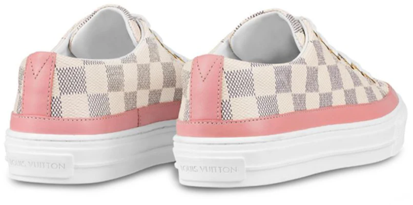 (W) Louis Vuitton LV Stellar Damier Azur Baskets Basses Rose Femme 1A4XMQ Shop (W) Louis Vuitton LV Stellar Damier Azur Baskets Basses Rose Femme 1A4XMQ