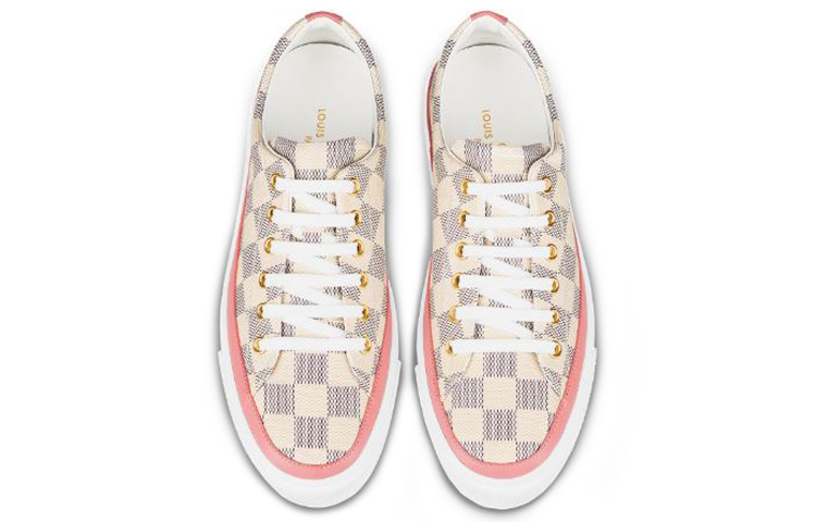 Purchase (W) Louis Vuitton LV Stellar Damier Azur Baskets Basses Rose Femme 1A4XMQ