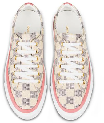 (W) Louis Vuitton LV Stellar Damier Azur Baskets Basses Rose Femme 1A4XMQ Purchase (W) Louis Vuitton LV Stellar Damier Azur Baskets Basses Rose Femme 1A4XMQ
