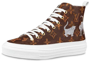 (Women) Louis Vuitton LV Stellar High-Top Sneakers Brown 1A52OF (Women) Louis Vuitton LV Stellar High-Top Sneakers Brown 1A52OF