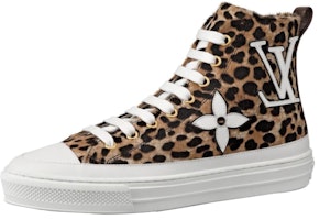 (Women) Louis Vuitton LV Stellar High-Top Sneakers Leopard 'Brown Yellow' 1A5NPK (Women) Louis Vuitton LV Stellar High-Top Sneakers Leopard 'Brown Yellow' 1A5NPK