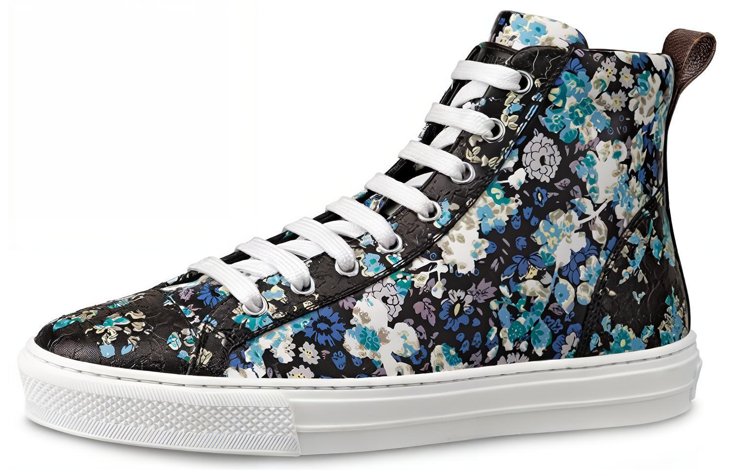 (Women) Louis Vuitton LV Stellar High-Top Sneakers Blue/Black 1A5N8O
