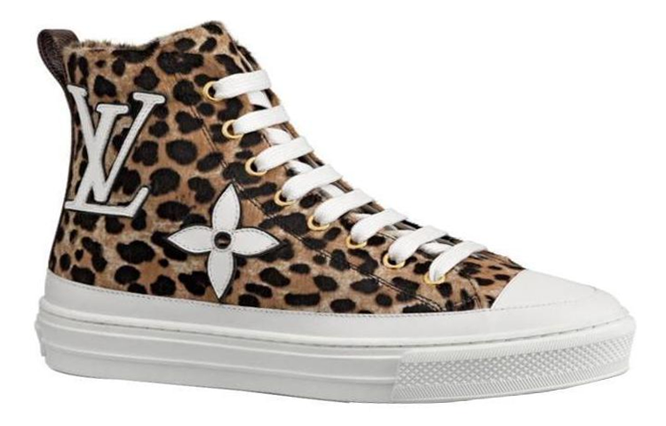Order (W) Louis Vuitton Zapatillas Altas LV Stellar Leopard 'Marrón Amarillo' 1A5NPK