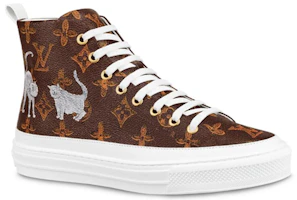 Order Louis Vuitton 路易威登 Stellar 動物插畫 女款 高筒運動鞋 棕色