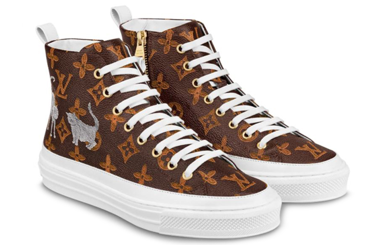Lookbook (W) Louis Vuitton LV Stellar Baskets Montantes Marron 1A52OF