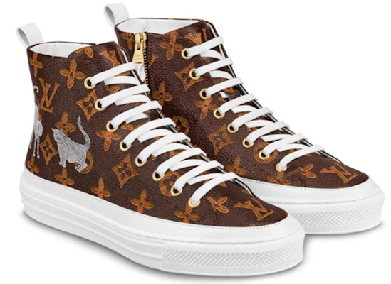 (W) Louis Vuitton LV Stellar Baskets Montantes Marron 1A52OF Lookbook (W) Louis Vuitton LV Stellar Baskets Montantes Marron 1A52OF