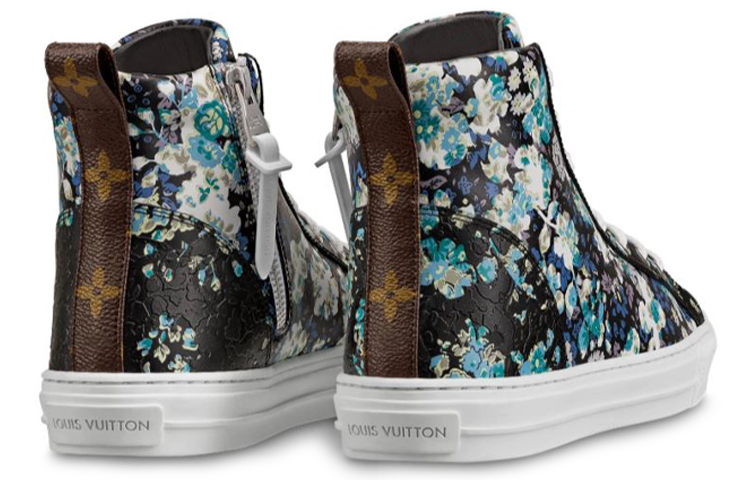 Shop (W) Louis Vuitton LV Stellar High-Top Sneakers Blu/Nero 1A5N8O