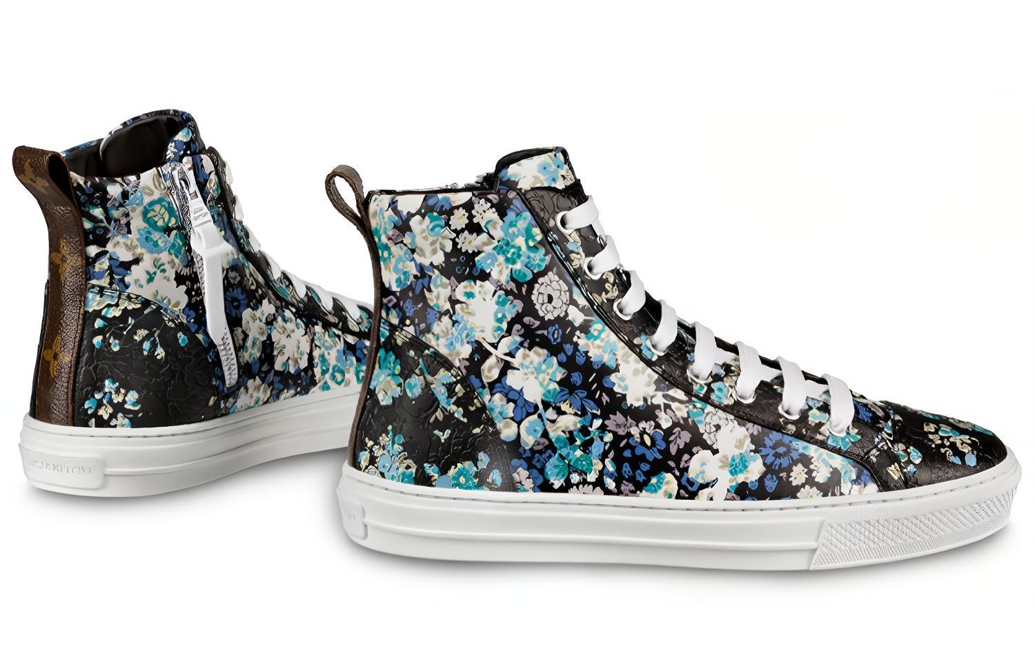 Purchase (W) Louis Vuitton LV Stellar High-Top Sneakers Blu/Nero 1A5N8O