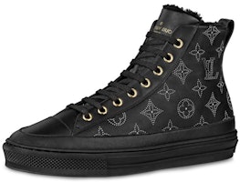 (Women) Louis Vuitton LV Stellar High-Top Sports Shoes 'Black Monogram' 1A87UV (Women) Louis Vuitton LV Stellar High-Top Sports Shoes 'Black Monogram' 1A87UV
