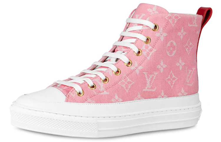 (Women) Louis Vuitton LV Stellar High-Top Sports Shoes Pink 1A7RQS