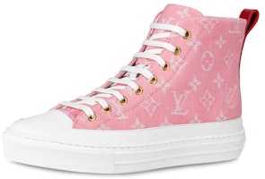 (Women) Louis Vuitton LV Stellar High-Top Sports Shoes Pink 1A7RQS (Women) Louis Vuitton LV Stellar High-Top Sports Shoes Pink 1A7RQS