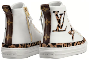 Lookbook LOUIS VUITTON Stellar 小牛皮 高筒運動 時尚板鞋 女款 白色