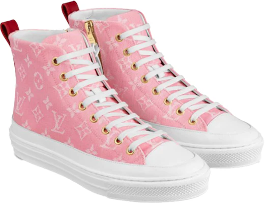 (W) Louis Vuitton LV Stellar High-Top Sneaker Rosa Damen 1A7RQS Lookbook (W) Louis Vuitton LV Stellar High-Top Sneaker Rosa Damen 1A7RQS