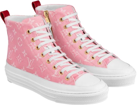 (Women) Louis Vuitton LV Stellar High-Top Sports Shoes Pink 1A7RQS Lookbook (Women) Louis Vuitton LV Stellar High-Top Sports Shoes Pink 1A7RQS