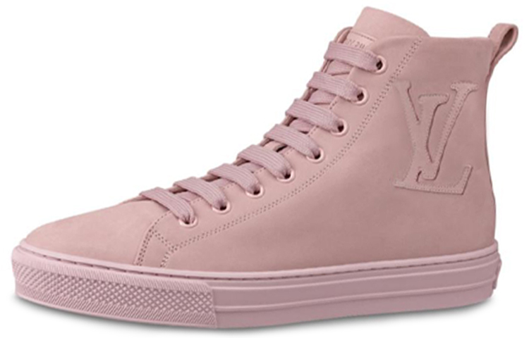 (Women) Louis Vuitton LV Stellar High-topS port Shoes Pink 1A5MQL