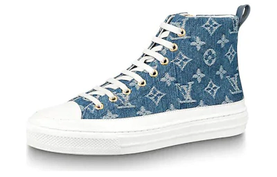 (Women) Louis Vuitton LV Stellar High Top Denim Blue