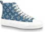 Lookbook (W) Louis Vuitton LV Stellar Hoge Sneakers Denim Blauw 1A4VT
