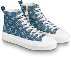 (W) ルイ・ヴィトン LV ステラー ハイカット デニムブルー 1A4VT Lookbook (W) ルイ・ヴィトン LV ステラー ハイカット デニムブルー 1A4VT