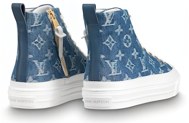 (Women) Louis Vuitton LV Stellar High Top Denim Blue 1A4VT Shop (Women) Louis Vuitton LV Stellar High Top Denim Blue 1A4VT
