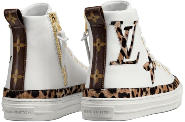 (W) Louis Vuitton LV Stellar Kasut Sukan Tinggi Putih 1A5NP2 Lookbook (W) Louis Vuitton LV Stellar Kasut Sukan Tinggi Putih 1A5NP2