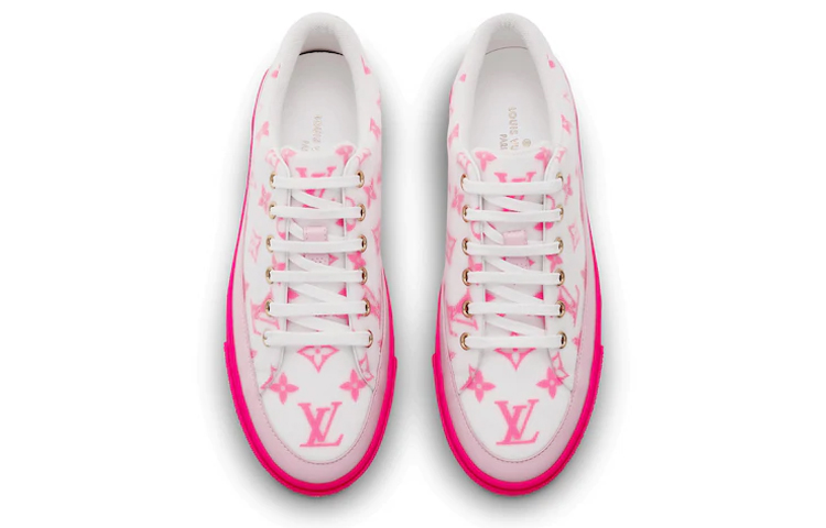 Lookbook (W) Louis Vuitton LV Stellar Sneaker Basso Rosa/Bianco 1A65TM