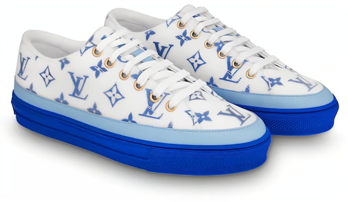(Women) Louis Vuitton LV Stellar Low-Top Sneakers White/Blue 1A65U Order (Women) Louis Vuitton LV Stellar Low-Top Sneakers White/Blue 1A65U