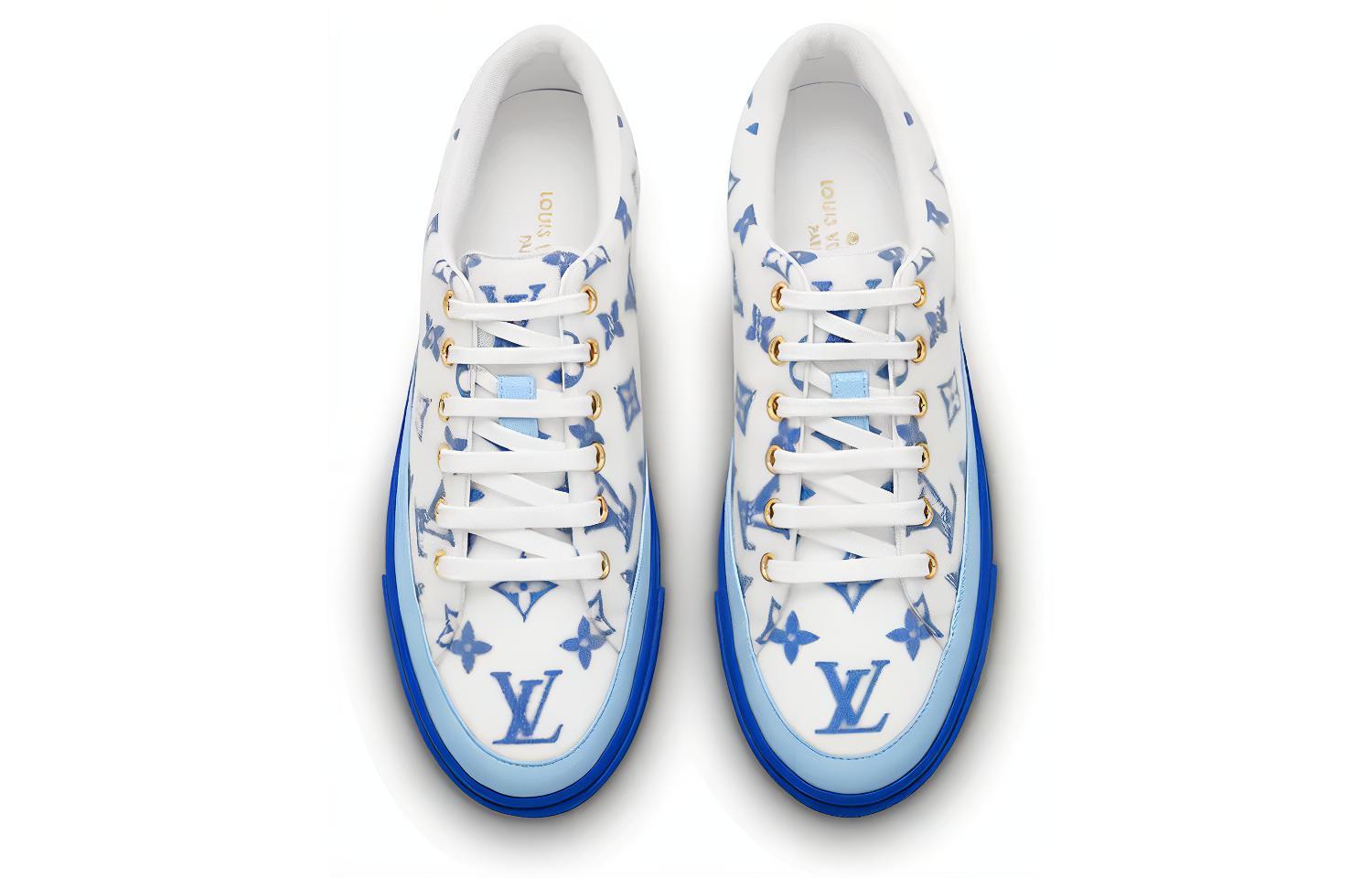 Lookbook (W) Zapatillas Louis Vuitton LV Stellar Blancas/Azules Bajas 1A65U