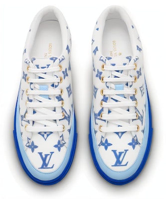 (Women) Louis Vuitton LV Stellar Low-Top Sneakers White/Blue 1A65U Lookbook (Women) Louis Vuitton LV Stellar Low-Top Sneakers White/Blue 1A65U