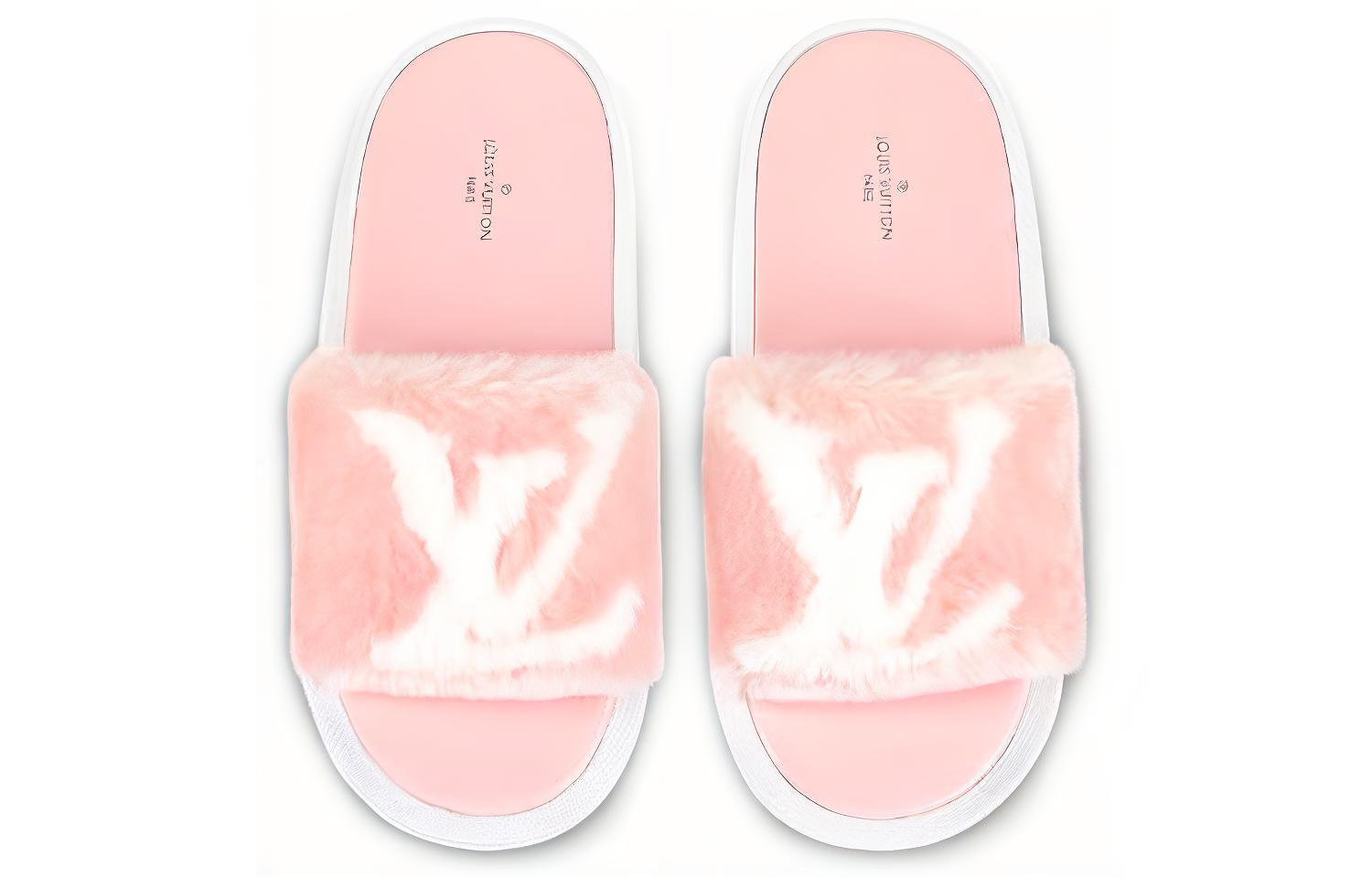 Shop (W) Louis Vuitton LV Sunbath Flat Mules ''Rose Claire'' Damen Sandalen Rosa 1A4Y4E