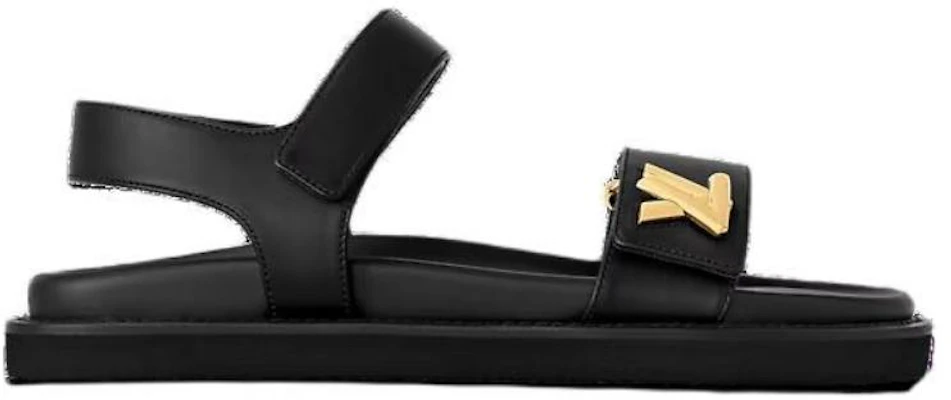 (W) Louis Vuitton LV Sunset 'Sandalia de Cuero Negro con Hebilla y Punta Abierta' 1ABW6U Order (W) Louis Vuitton LV Sunset 'Sandalia de Cuero Negro con Hebilla y Punta Abierta' 1ABW6U
