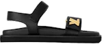 Order (W) Louis Vuitton LV Sunset 'Sandalia de Cuero Negro con Hebilla y Punta Abierta' 1ABW6U
