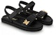 (W) Louis Vuitton LV Sunset 'Kulit Hitam Sandal Terbuka dengan Gesper' 1ABW6U