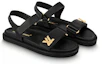 Lookbook (W) Louis Vuitton LV Sunset 'Sandalia de Cuero Negro con Hebilla y Punta Abierta' 1ABW6U