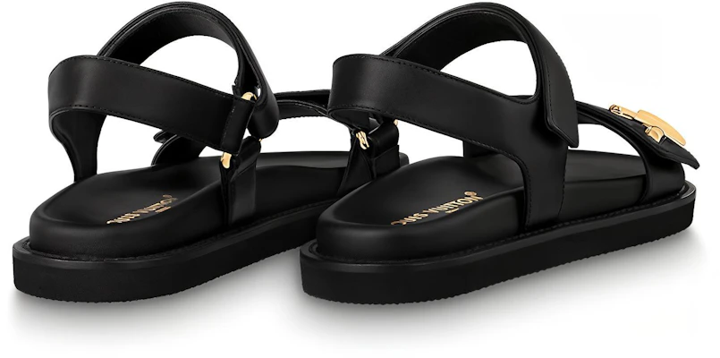 (W) Louis Vuitton LV Sunset 'Sandalia de Cuero Negro con Hebilla y Punta Abierta' 1ABW6U Purchase (W) Louis Vuitton LV Sunset 'Sandalia de Cuero Negro con Hebilla y Punta Abierta' 1ABW6U