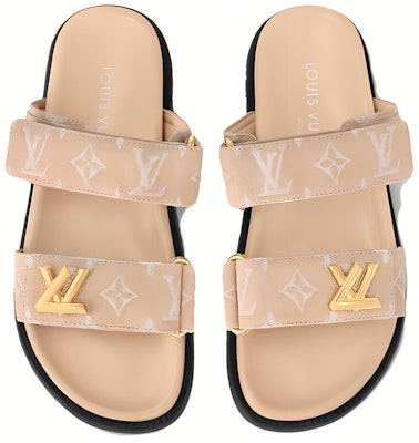 (Women) Louis Vuitton LV Sunset 'Denim Flat Slides Light Brown' 1ACZ82 Shop (Women) Louis Vuitton LV Sunset 'Denim Flat Slides Light Brown' 1ACZ82