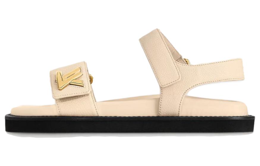 (Women) Louis Vuitton LV Sunset 'Monogram Flax Leather Adjustable Nylon Strap Slide' 1AC7X9