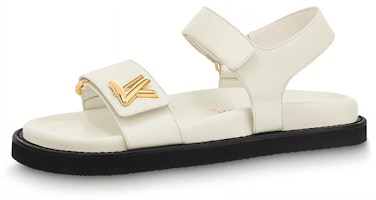 (Women) Louis Vuitton LV Sunset 'White Open-Toe Buckle Slide' 1ABW7O (Women) Louis Vuitton LV Sunset 'White Open-Toe Buckle Slide' 1ABW7O