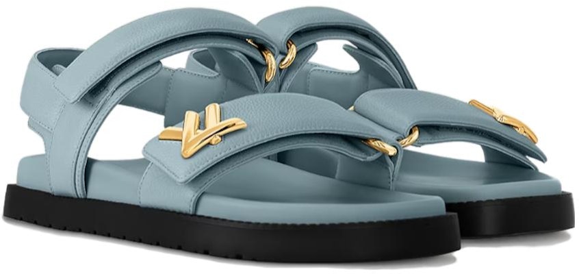 (Women) Louis Vuitton LV Sunset Flat Comfort Fashion Slide 'Blue Black' 1AC7Y3 Lookbook (Women) Louis Vuitton LV Sunset Flat Comfort Fashion Slide 'Blue Black' 1AC7Y3