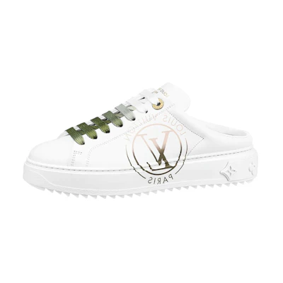 (W) LV LV Time Out Mules 'White with Green Ombre'