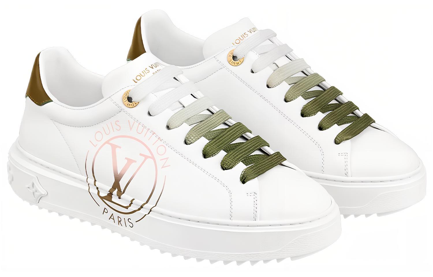 Order (W) Louis Vuitton LV Time Out Sneakers ''Wit met Groene Ombre'' 1AA1C1