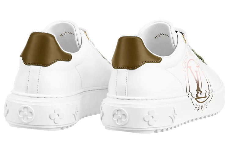 Shop (W) Louis Vuitton LV Time Out Sneakers ''Wit met Groene Ombre'' 1AA1C1