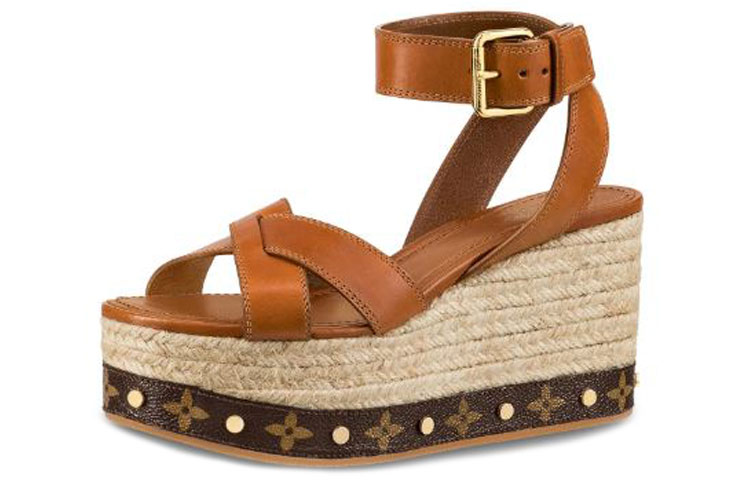 (Women) Louis Vuitton LV Timelapse Wedge 'Brown' 1A4VXF