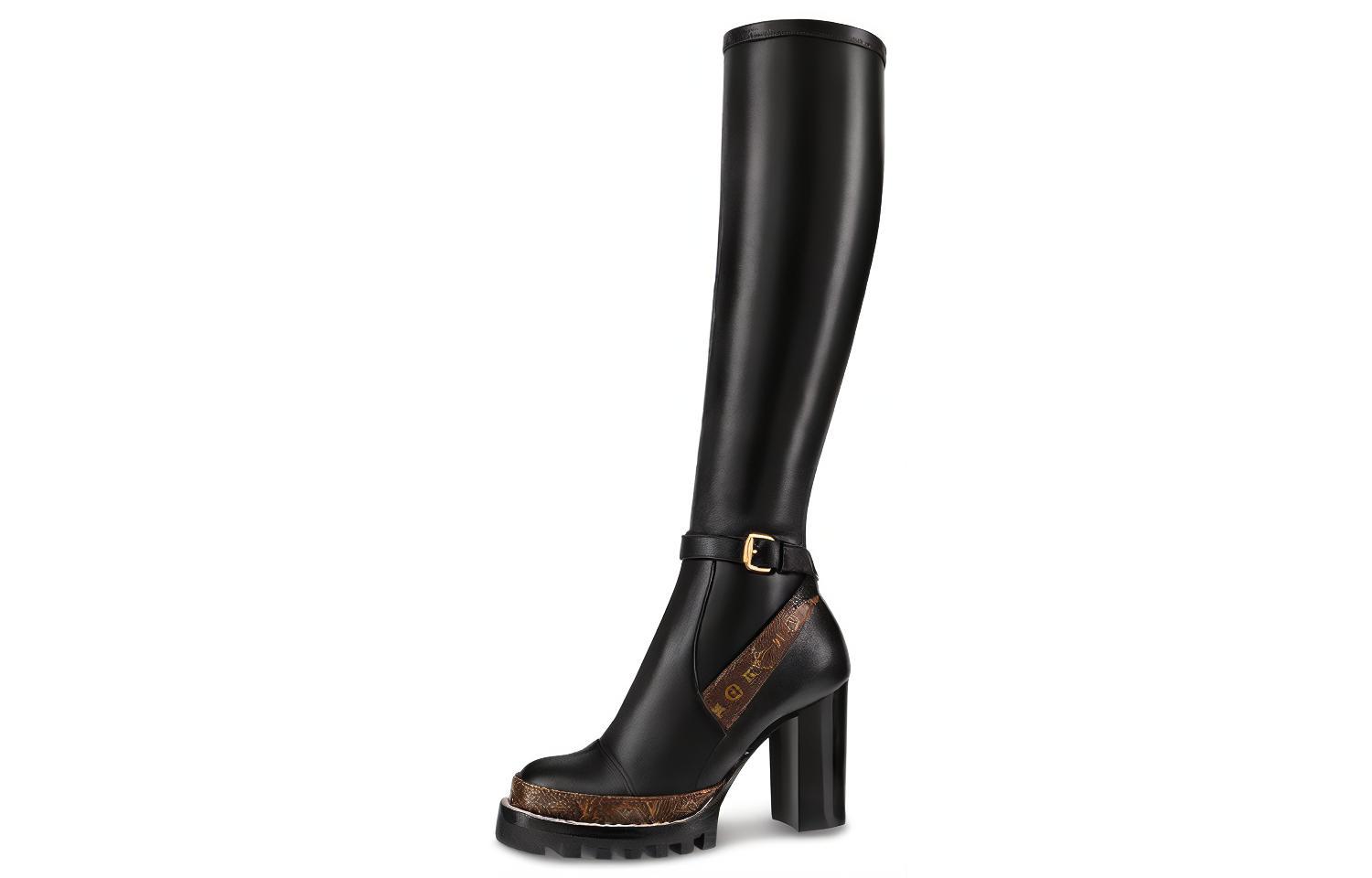 (Women) Louis Vuitton LV Trail High-Top 'Black Leather' 1A5L9O