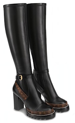 (Women) Louis Vuitton LV Trail High-Top 'Black Leather' 1A5L9O Lookbook (Women) Louis Vuitton LV Trail High-Top 'Black Leather' 1A5L9O