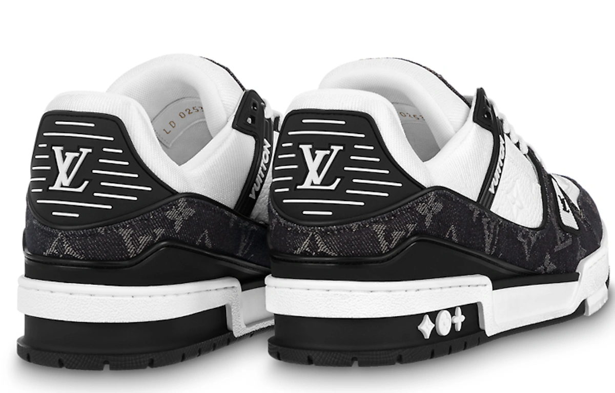 (Women) Louis Vuitton LV Trainer Sneaker 'Black Mesh Monogram with 'White'