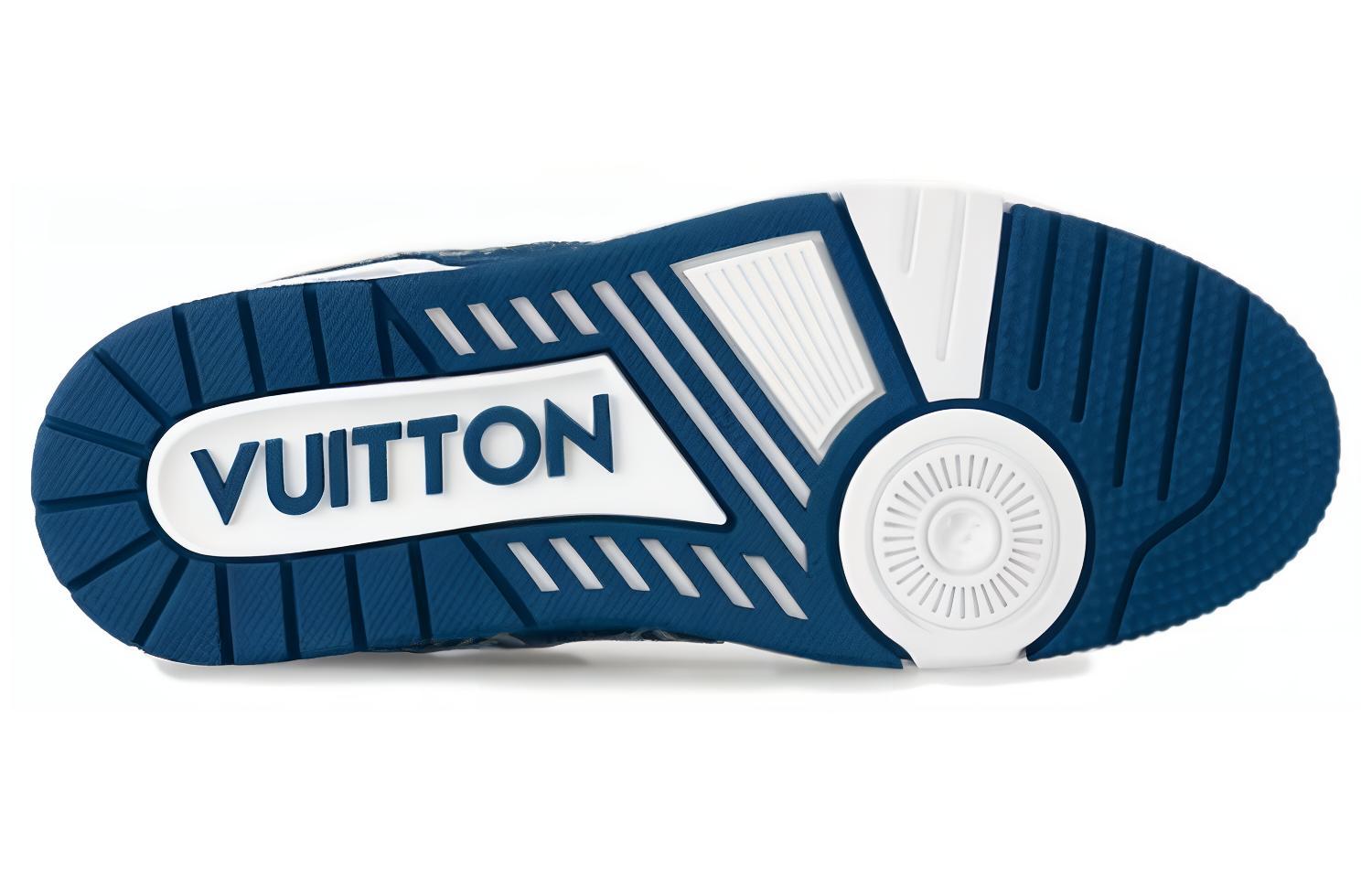 Purchase (W) Zapatillas Louis Vuitton LV Trainer 'Blanco con Monograma Azul de Malla' 1AC2AM