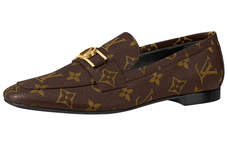 Buy (W) 路易威登LV大写平底乐福鞋‘棕色老花’ 1A86NP